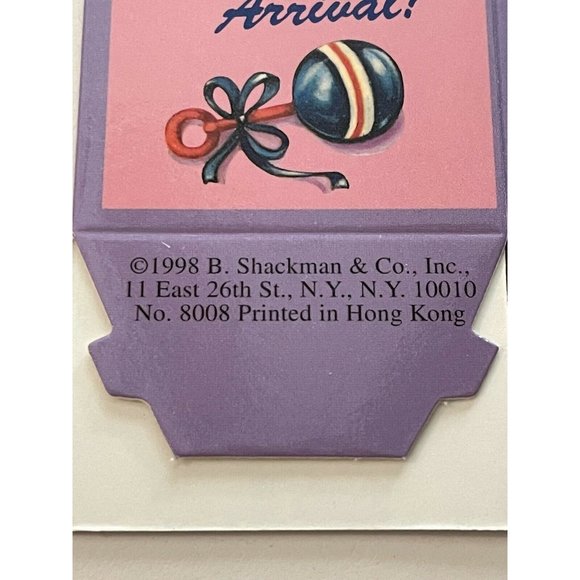 90s Vintage Shackman Baby Shower Gender favor box - Picture 4 of 5